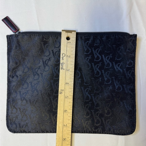 Victoria's Secret Black Cosmetic Bag with Embossed Design - Picture 5 of 6